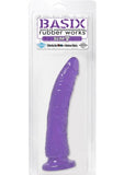 Basix Rubber Works 7 inches Slim Dong With Suction Cup Purple