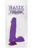 Basix Rubber Works 6 inches Dong Suction Cup Purple