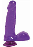 Basix Rubber Works 6 inches Dong Suction Cup Purple