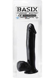 Basix Rubber 12 Inch Dong With Suction Cup Black