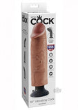 King Cock 10 inches Vibrating Tan Dildo