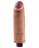 King Cock 10 inches Vibrating Tan Dildo