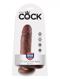 King Cock 7 Inch Cock - Brown