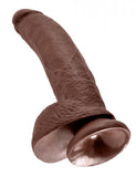 King Cock 9 Inches Cock Balls Brown