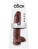 King Cock 11 Inch Cock - Brown