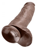 King C*ck 12 Inch C*ck With Balls - Brown