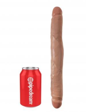 King Cock 12 Inch Slim Double Dildo - Tan