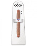 King Cock 12 Inch Slim Double Dildo - Tan