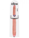 King Cock 16 Inch Tapered Double Dildo - Beige