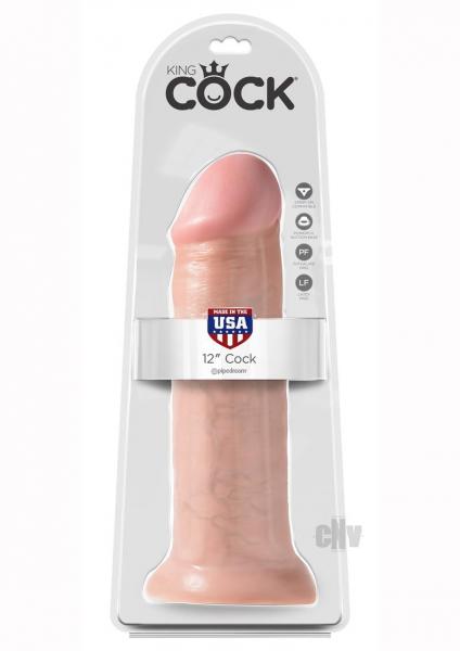King Cock 12 Inch Dildo - Beige