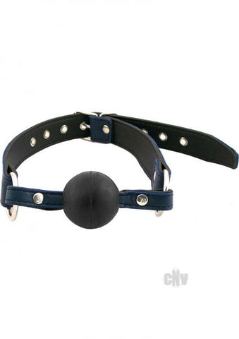 Rouge Ball Gag Blue Leather
