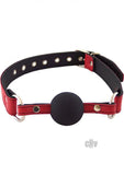 Rouge Leather Ball Gag Red