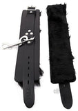 Rouge Fur Wrist Cuffs Black