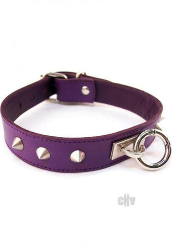 Rouge O Ring Studded Collar Purple