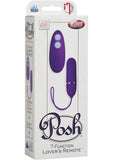 Posh 7 Function Lovers Remote Bullet Vibrator Purple
