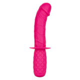 Silicone Grip Thruster Pink G-Spot Dildo