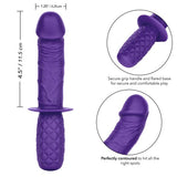 Silicone Grip Thruster Purple G-Spot Dildo