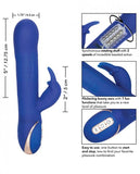 Jack Rabbit Rotating Beaded Rabbit Vibrator Blue