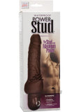 Waterproof Power Stud Cliterrific Brown Dildo