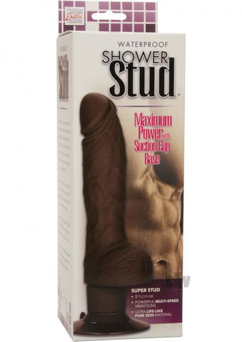 Waterproof Shower Stud Super Stud Brown Vibrator