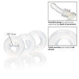 Set Of 3 Silicone Stacker Rings Clear