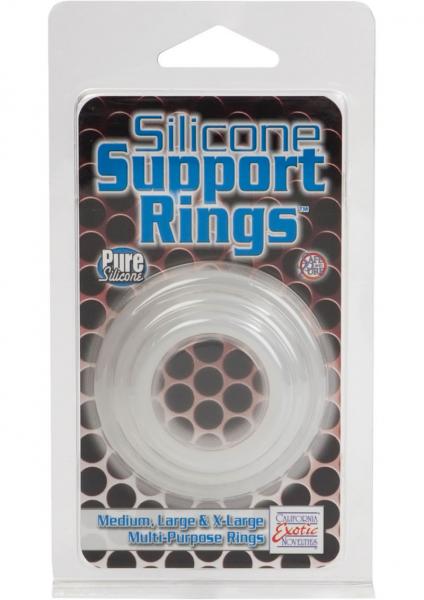 Silicone Support Rings Clear 3 Pack
