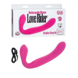 Love Rider Rechargeable Strapless Strap On Pink