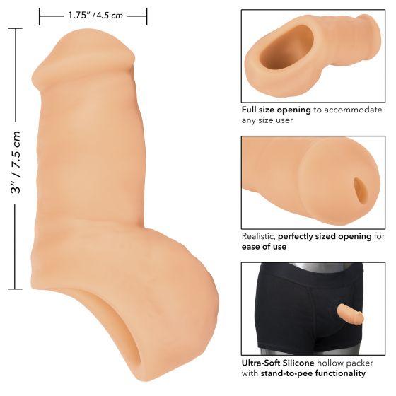 Packer Gear Ultra Soft Beige Stand To Pee Beige Hollow Packer