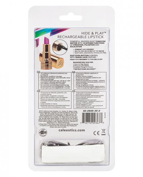 Hide And Play Rechargeable Lipstick Purple