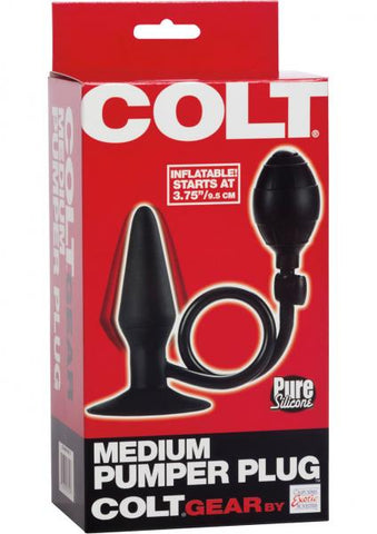 Colt Medium Pumper Plug Inflatable Black
