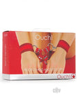 Ouch Velcro Hand/leg Cuffs Red