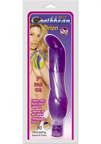 Jelly Caribbean Orion Vibrator Waterproof  - Purple