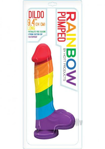 Rainbow Pumped Realistic Dildo 9.4 inches