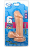 Delightful Dong with Balls 6 inches Beige