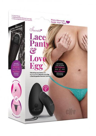 Secret Lace Panty Egg Ps Turquoise Q/S