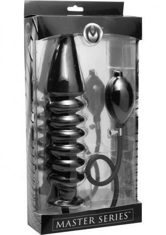 Accordion Inflatable XL Anal Plug Black