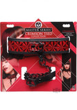 Crimson Tied Collar With Leash Red Black