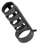 Power Cage Silicone E-Stim Cock And Ball Sheath Black