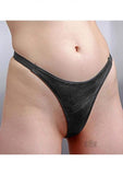 Spiked Leather Thong Panties S/M Black