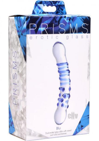 Blu Dual Ended Glass Dildo