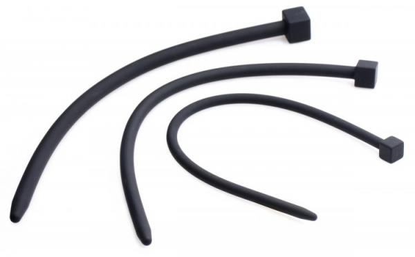 Bolted Deluxe Silicone Urethral Sounds 3 Piece Black