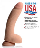 USA Cocks 10 Inches Ultra Real Dual Layer Suction Cup Dildo