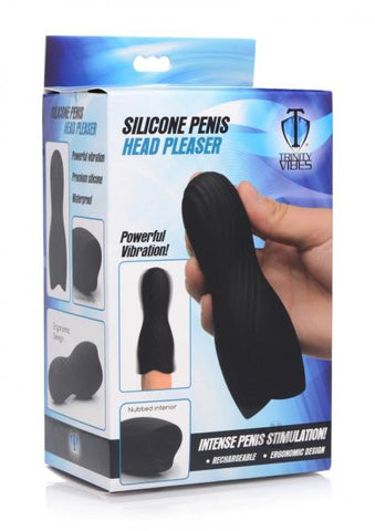Vibrating Rechargeable Penis Pleaser Black