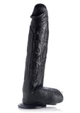 Raging Rhino 17 Inches Veiny Dildo Black