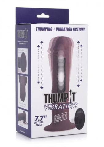 Thump It Remote Control Vibe Dildo Dark