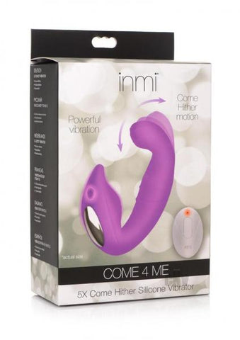 5x Come Hither Silicone Vibrator With Remote Control