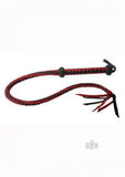 Premium Red And Black Leather Whip