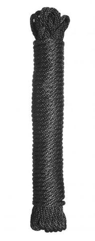 Premium Black Nylon Bondage Rope 50 Feet