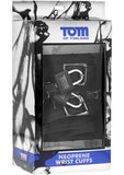 Tom Of Finland Neoprene Wrist Cuffs Black