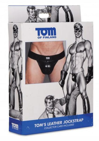 Tom Of Finland Leather Jock Strap Black M/L